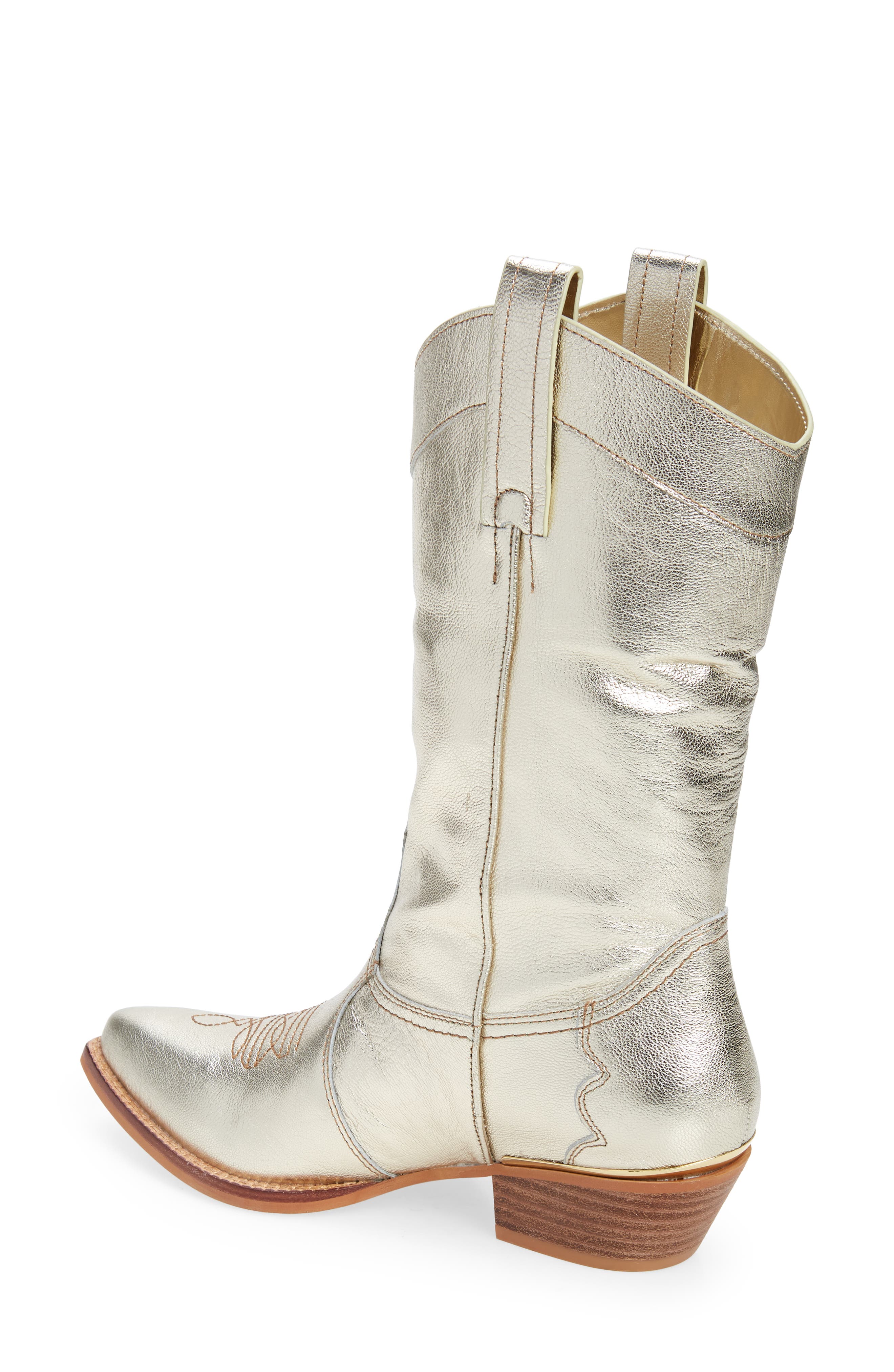 Laila Western Boot, Alternate, color, PLATINO