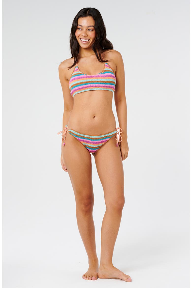 Sunset Surf Crochet Overlay Bikini Bottoms, Alternate, color, FUCHSIA