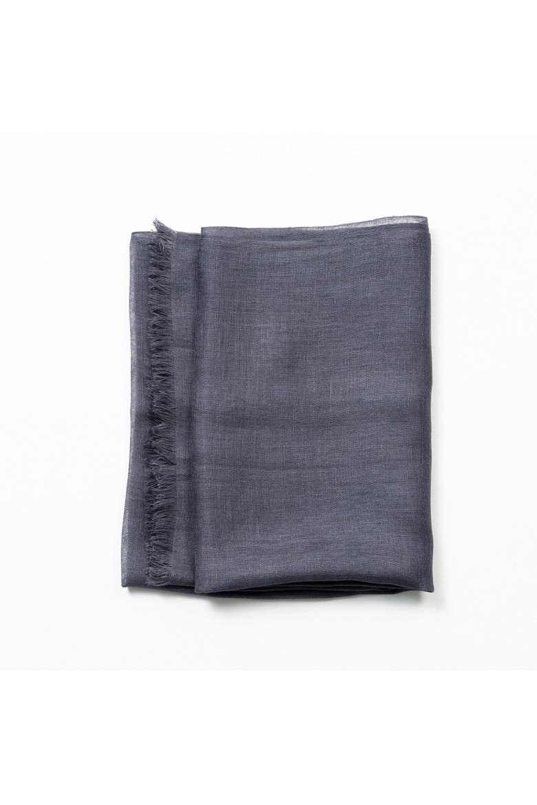 Linen and Silk Handwoven Scarf, Main, color, Moss Green