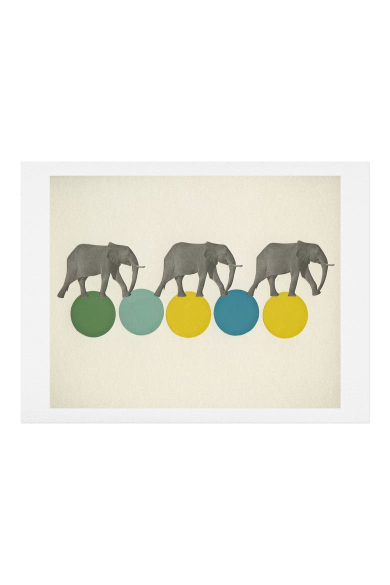 Traveling Elephants Unframed Wall Art, Main, color, NO FRAME 11X14