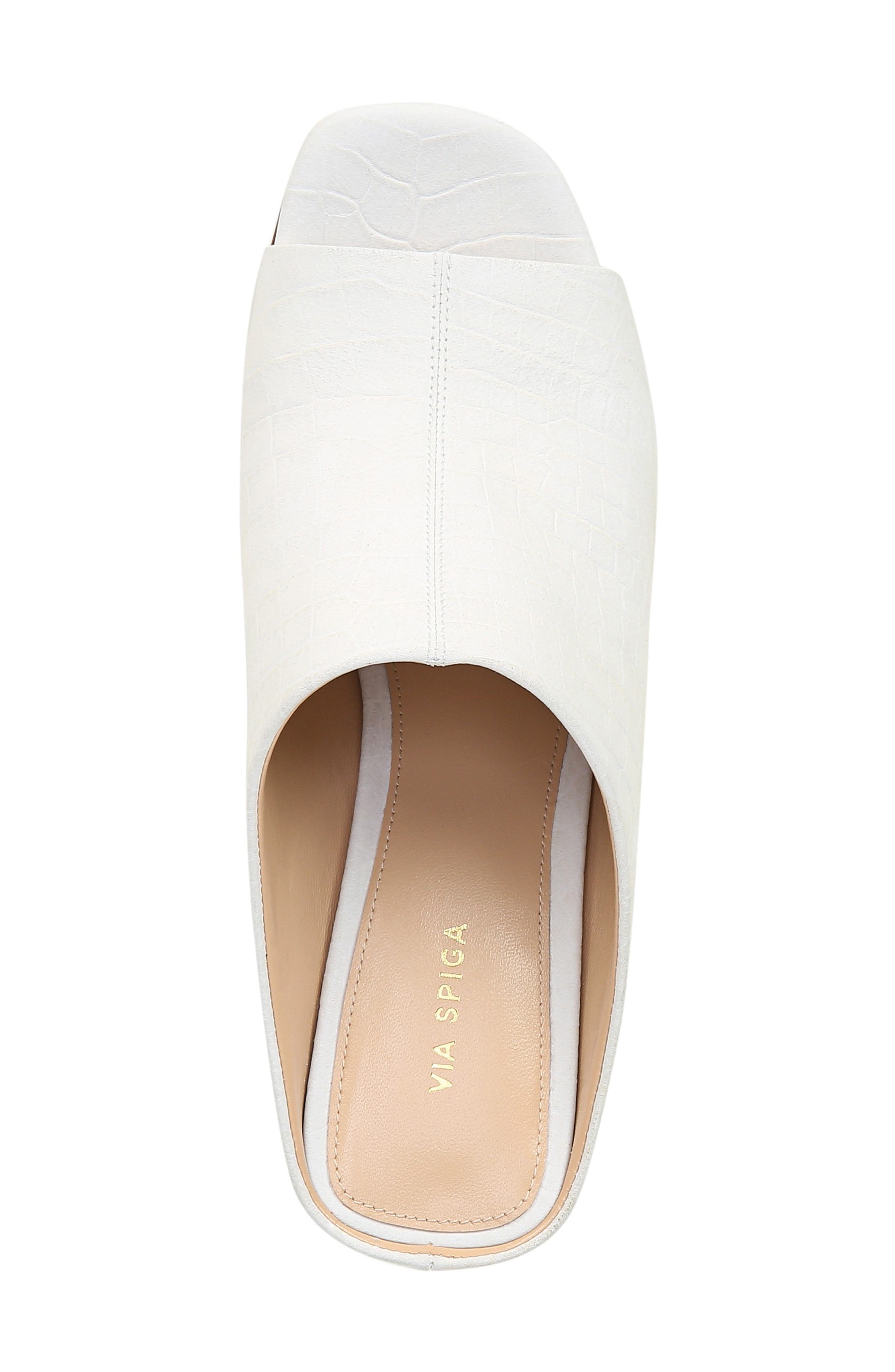 Hennie Block Heel Mule, Alternate, color, MILK NUBUCK LEATHER