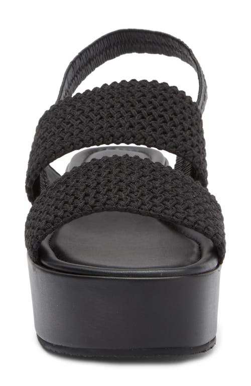 Nordstrom Rack Cassie Platform Wedge Slingback Sandal In Black