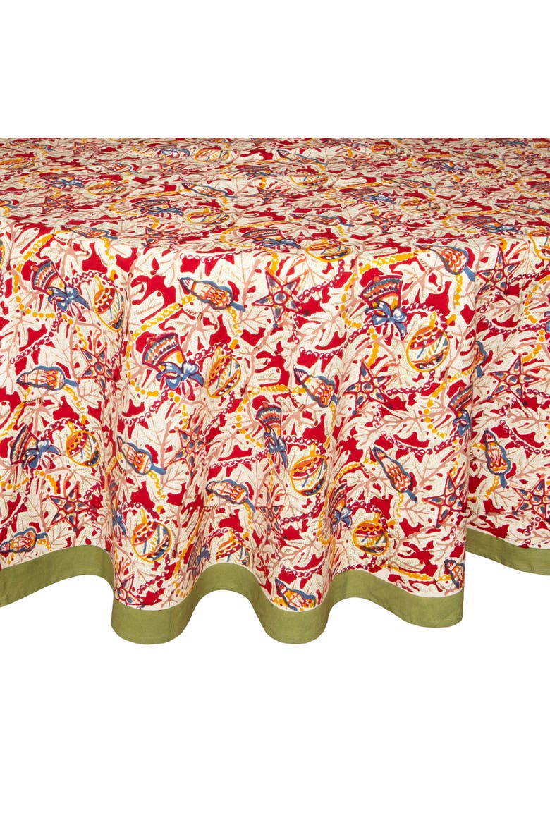 Noel Tablecloth, Main, color, Red/Green 70" Round
