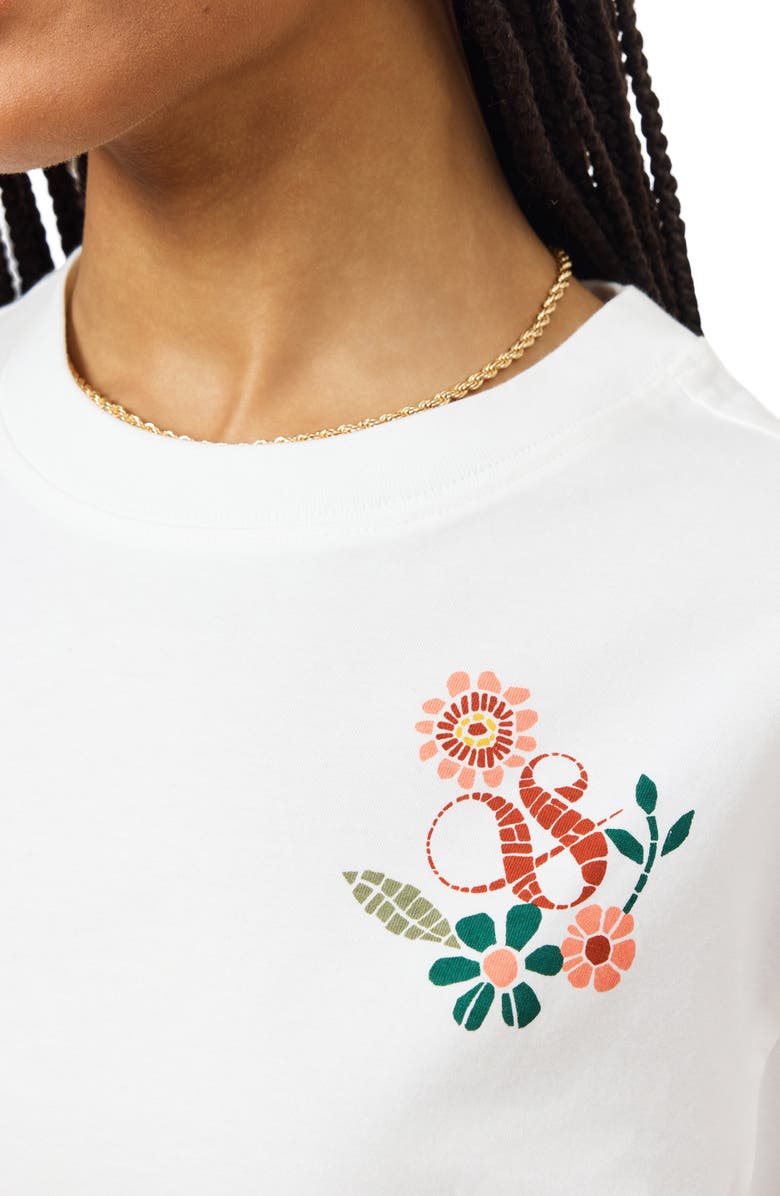 Scotch & Soda Dyed Boxy Crop Graphic T-Shirt, Alternate, color, Sugar Swizzle Pigment