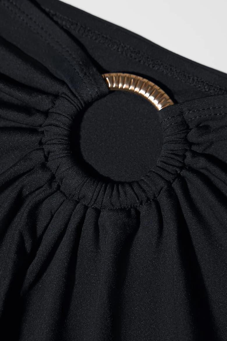 Ring Detail Mini Cover-Up Skirt, Alternate, color, Black