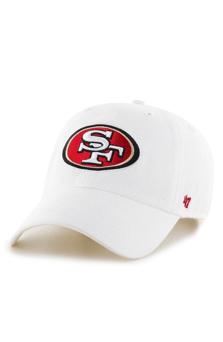 '47 Men's '47 White San Francisco 49ers Logo Clean Up Adjustable Hat, Main, color, White