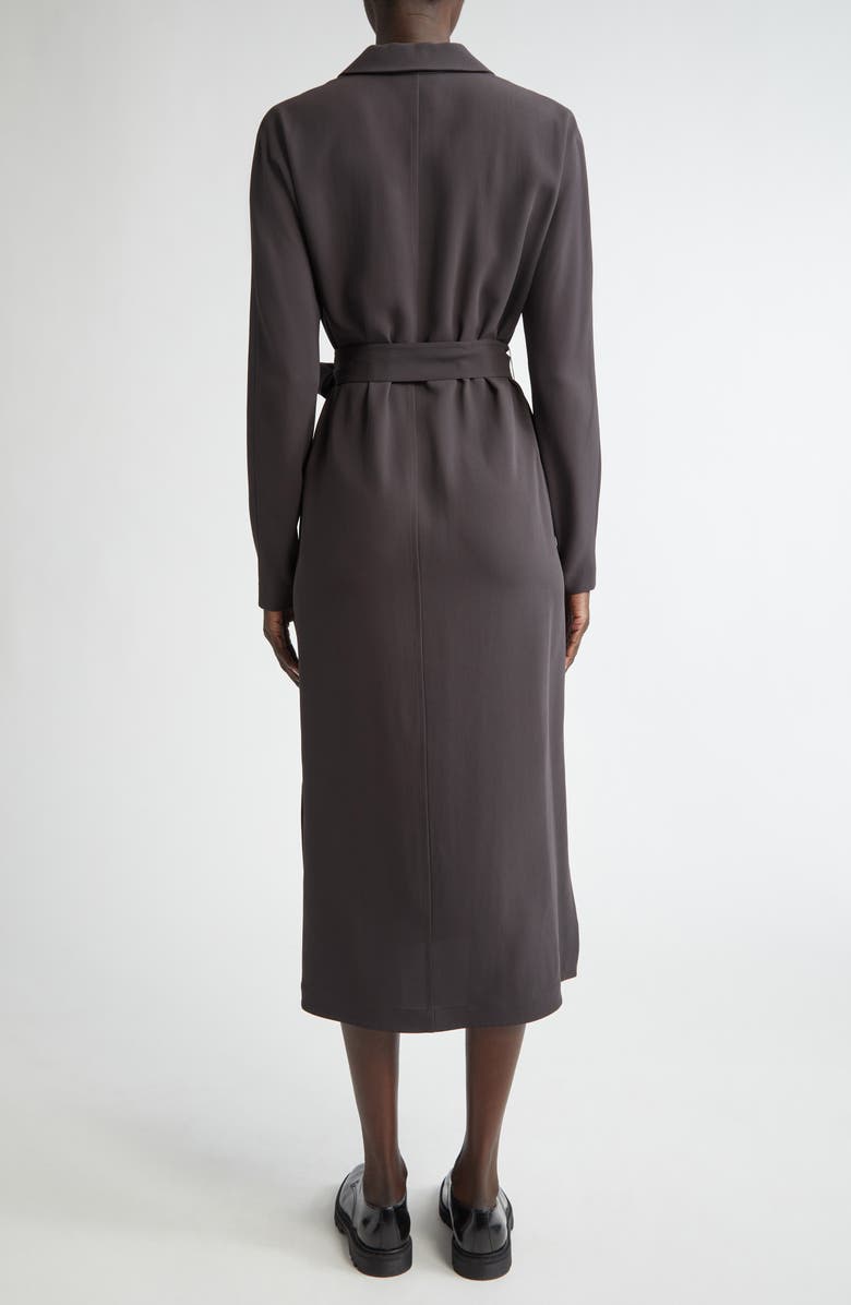 Lafayette 148 New York Long Sleeve Finesse Crepe Belted Shirtdress, Alternate, color, 