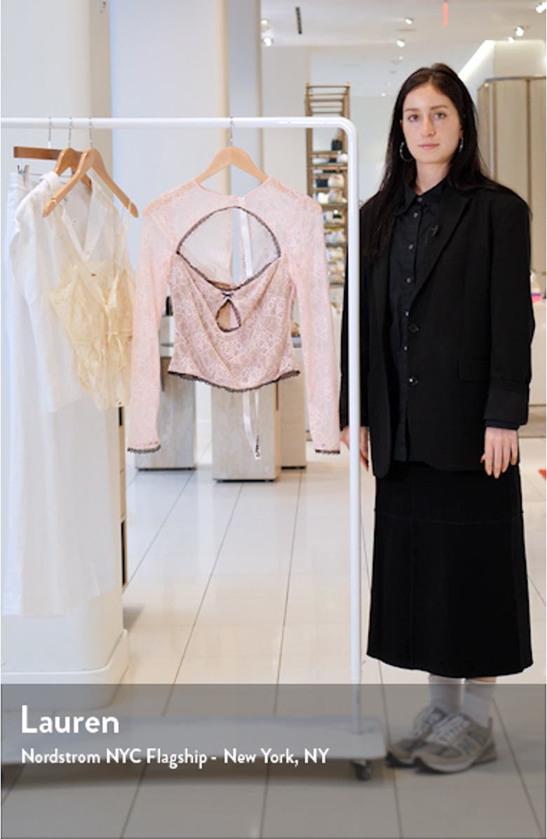 Peony Cutout Lace Crop Top, sales video thumbnail