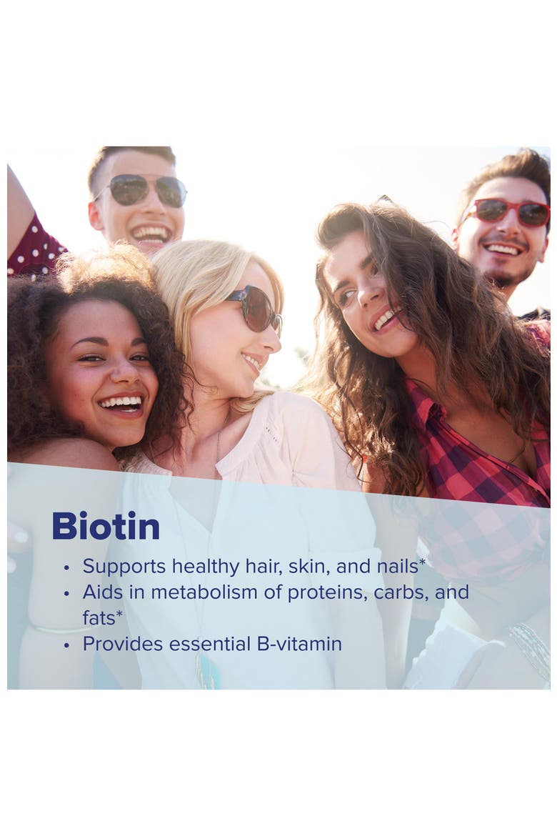 Biotin Sublingual Dissolving Tablets 5mg Hair And Nails Supplement, Alternate, color, White
