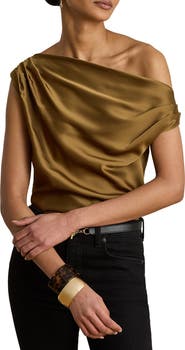 Lauren Ralph Lauren Kinthea Off the Shoulder Charmeuse Top