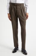 TOM FORD Fresco New Double Pleat Mohair, Wool & Linen Blend Pants