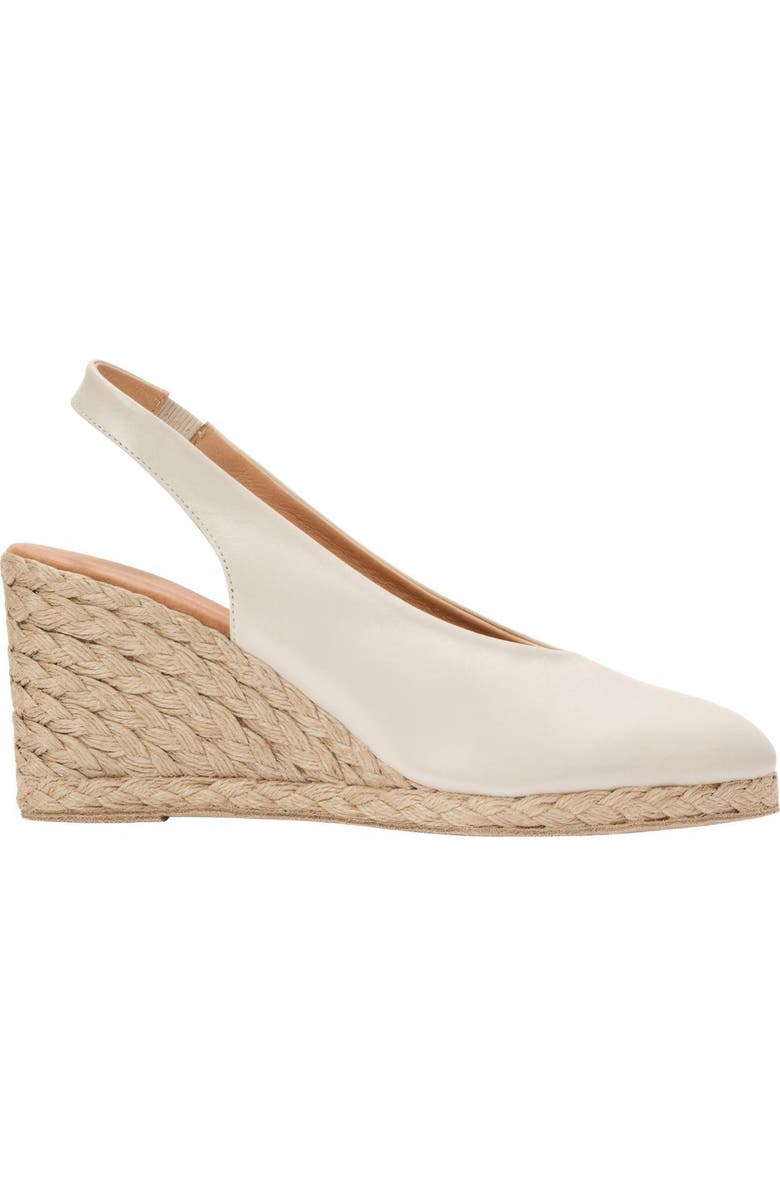 André Assous Pamala Slingback Espadrille Platform Wedge Pump, Alternate, color, Vanilla Leather