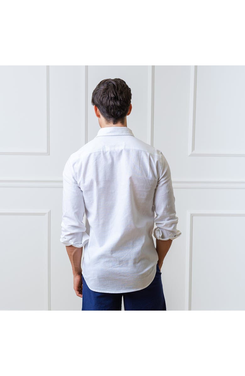 Hope & Henry Mens' Linen Long Sleeve Button Down Shirt, Alternate, color, 