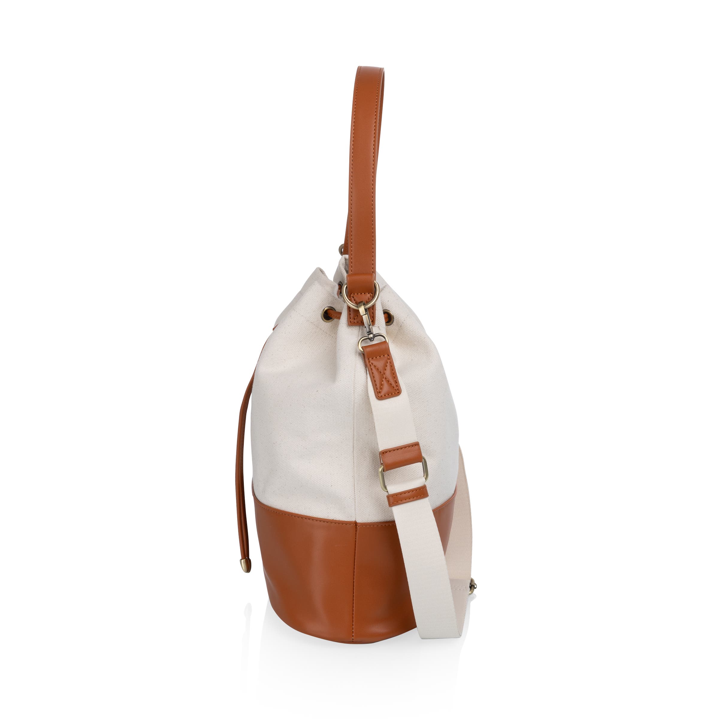 Picnic Time Sirolo Canvas 
Leatherette Tote, Alternate, color, Beige Canvas