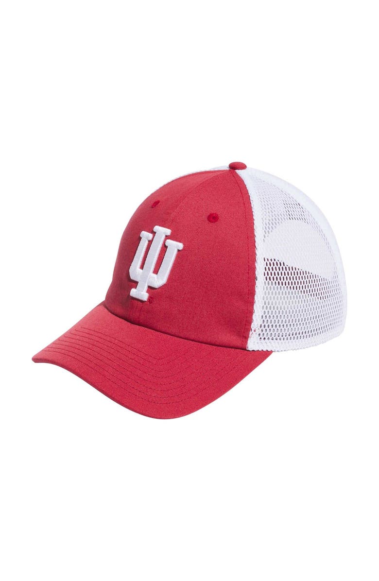 adidas Men's adidas Crimson Indiana Hoosiers Mascot Slouch Trucker Adjustable Hat, Main, color, 