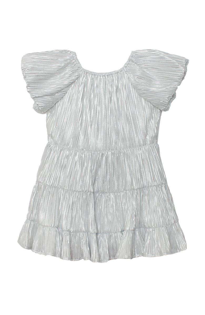 Isobella & Chloe Sparkle and Spin Silver Dress, Alternate, color, Grey