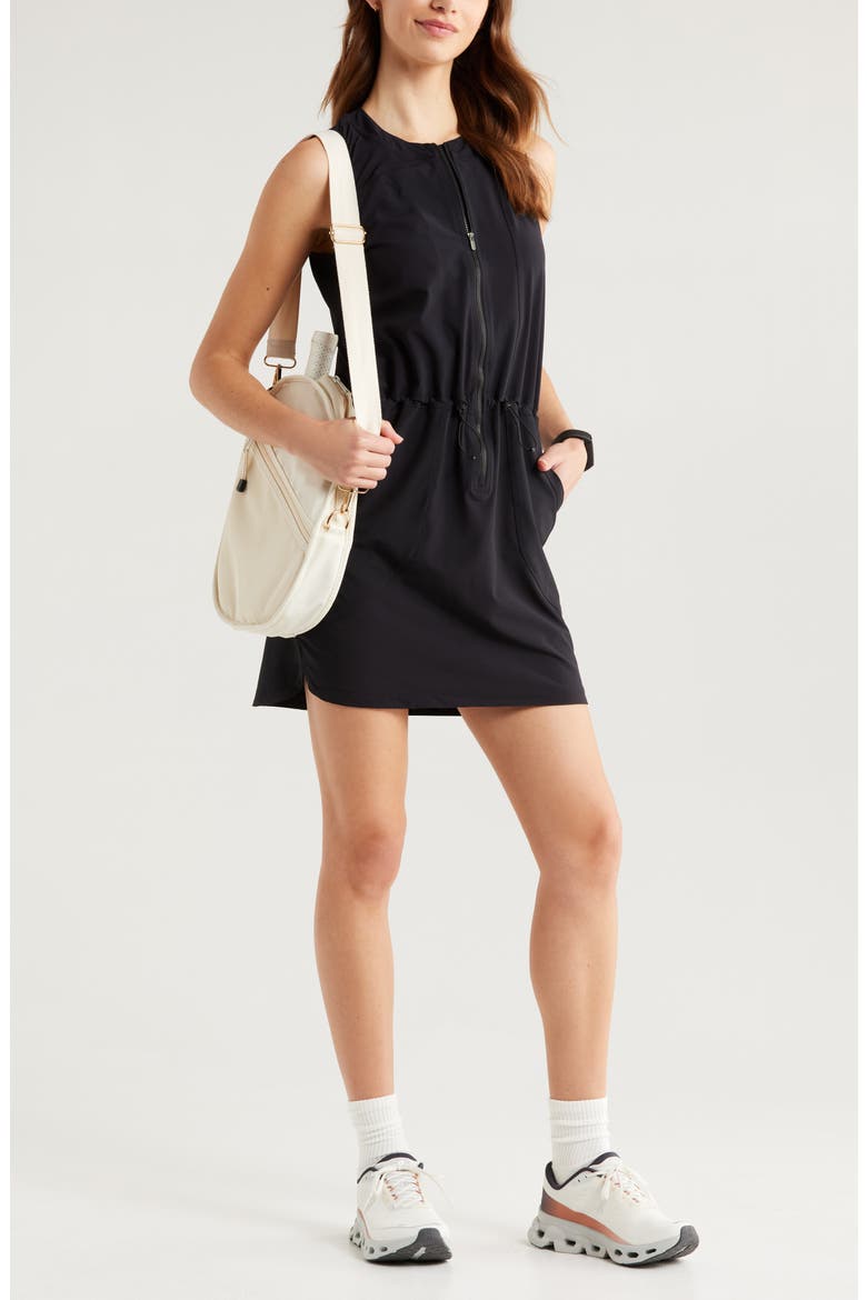 In Flight Utility Dress, Alternate, color, BLACK