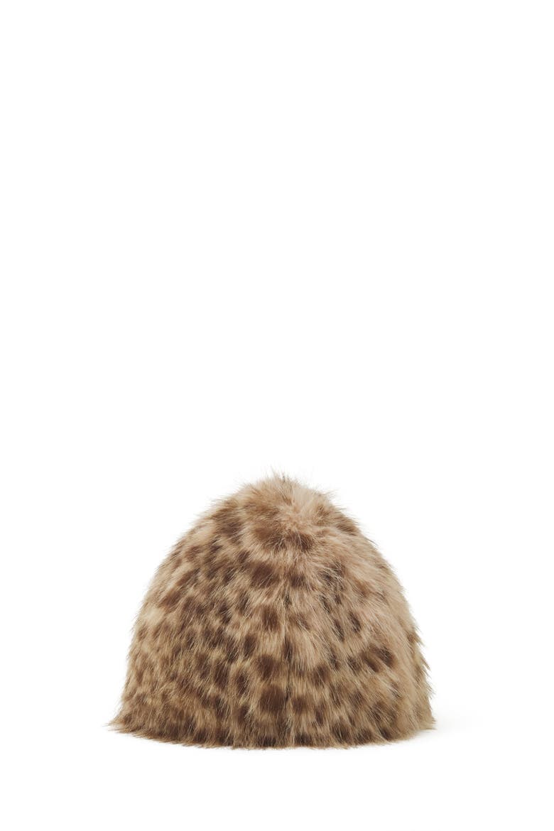 Faux Fur Hat, Main, color, Leopard