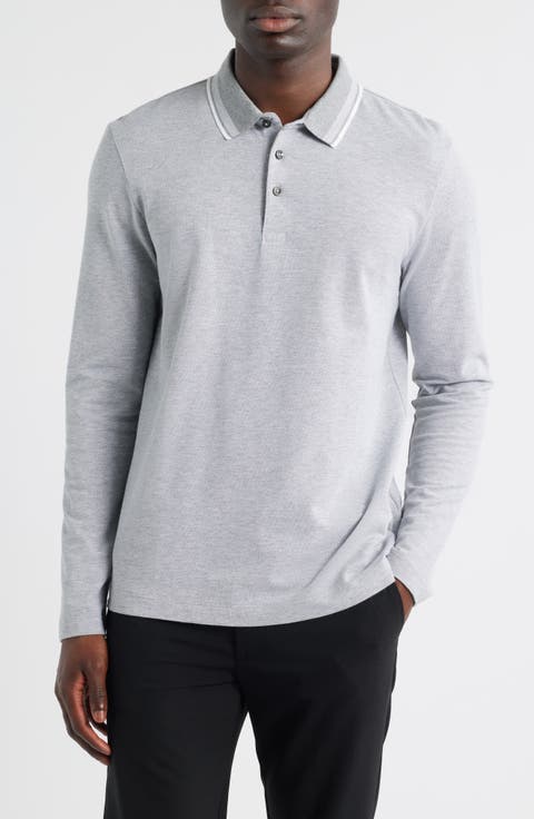 Pittman Long Sleeve Cotton Piqué Polo