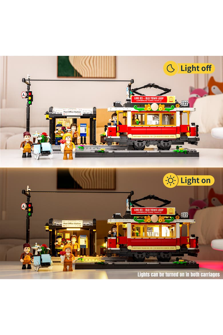 Heritage Tram and Station Lighting Building Set Model CT1274H, Alternate, color, Multicolor