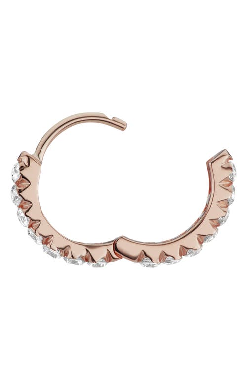 MARIA TASH MARIA TASH INVISIBLE SET DIAMOND SINGLE CLICKER HOOP EARRING