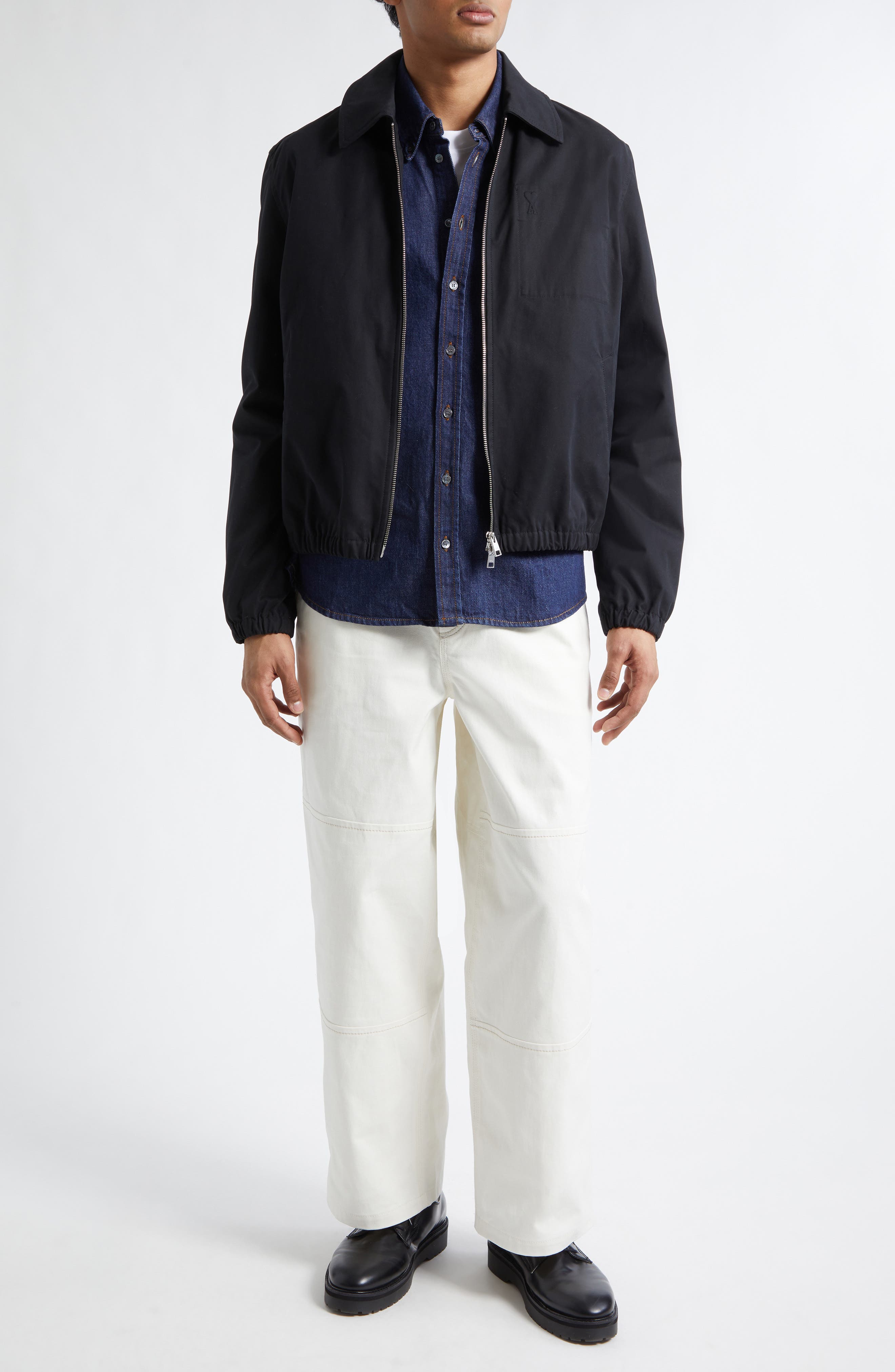 Embossed Logo Cotton Zip Jacket - image 2
