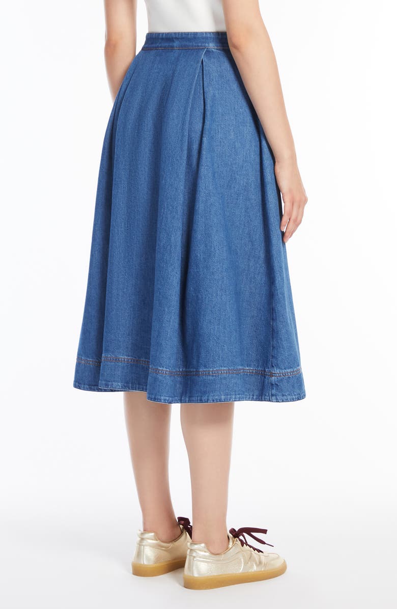 Weekend Max Mara Pleated Denim Skirt, Alternate, color, 