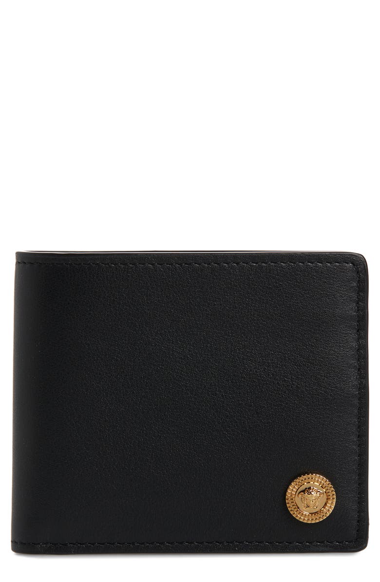 Versace Biggie Medusa Coin Bifold Wallet, Main, color,
