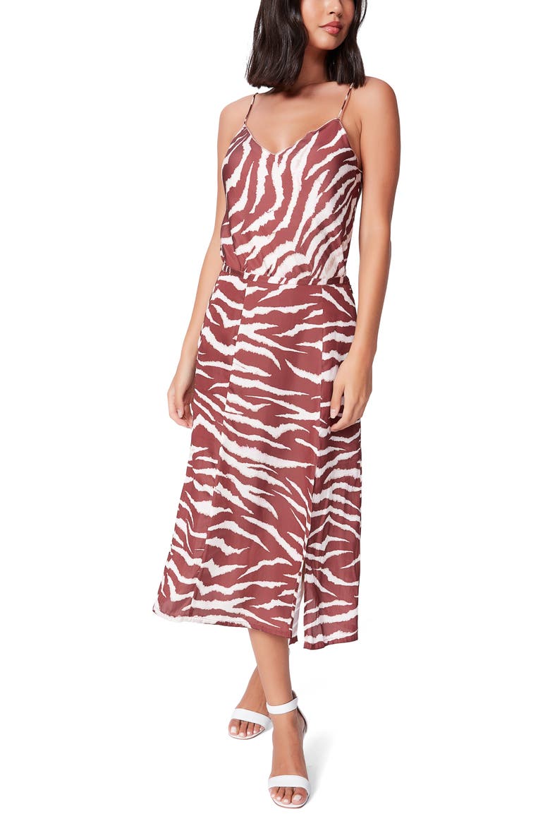 Larsa Animal Print Midi Skirt, Alternate, color, CHERRYWOOD/ CREAM