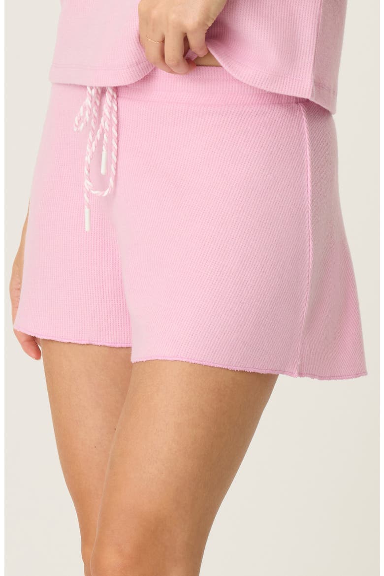 Wish You Were Here Waffle Knit Pajama Shorts, Alternate, color, PINK VIOLET