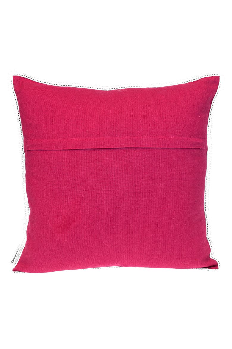 Crochet Dot Throw Pillow, Alternate, color, PINK