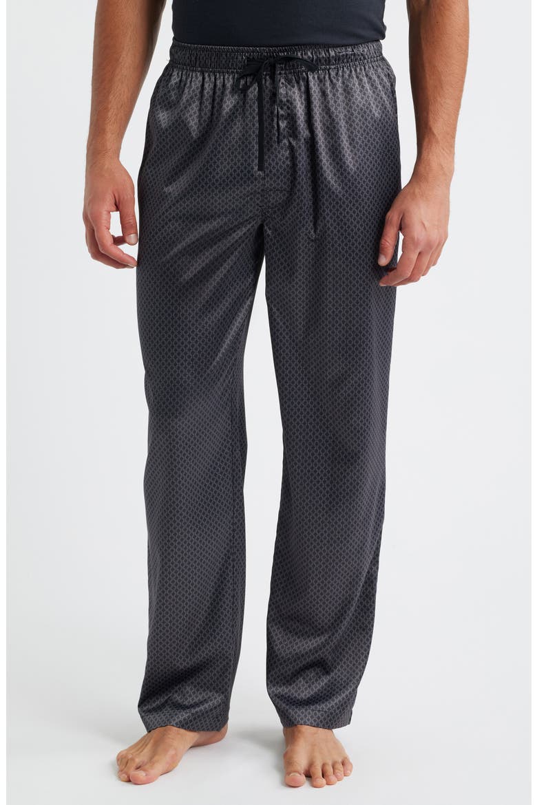 Dreams of Satin Pajamas Pants, Main, color, BLACK