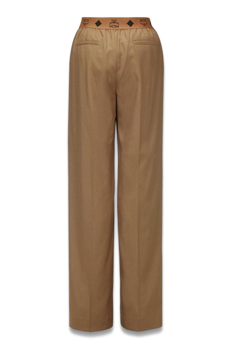 Monogram Pants in Wool Twill, Alternate, color, Light Brown