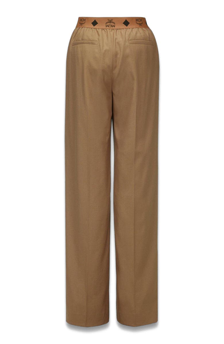 MCM Monogram Pants in Wool Twill, Alternate, color, Light Brown