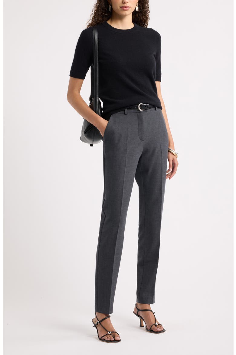 Lena Slim Fit Skinny Trousers, Alternate, color, GREY CHARCOAL HEATHER