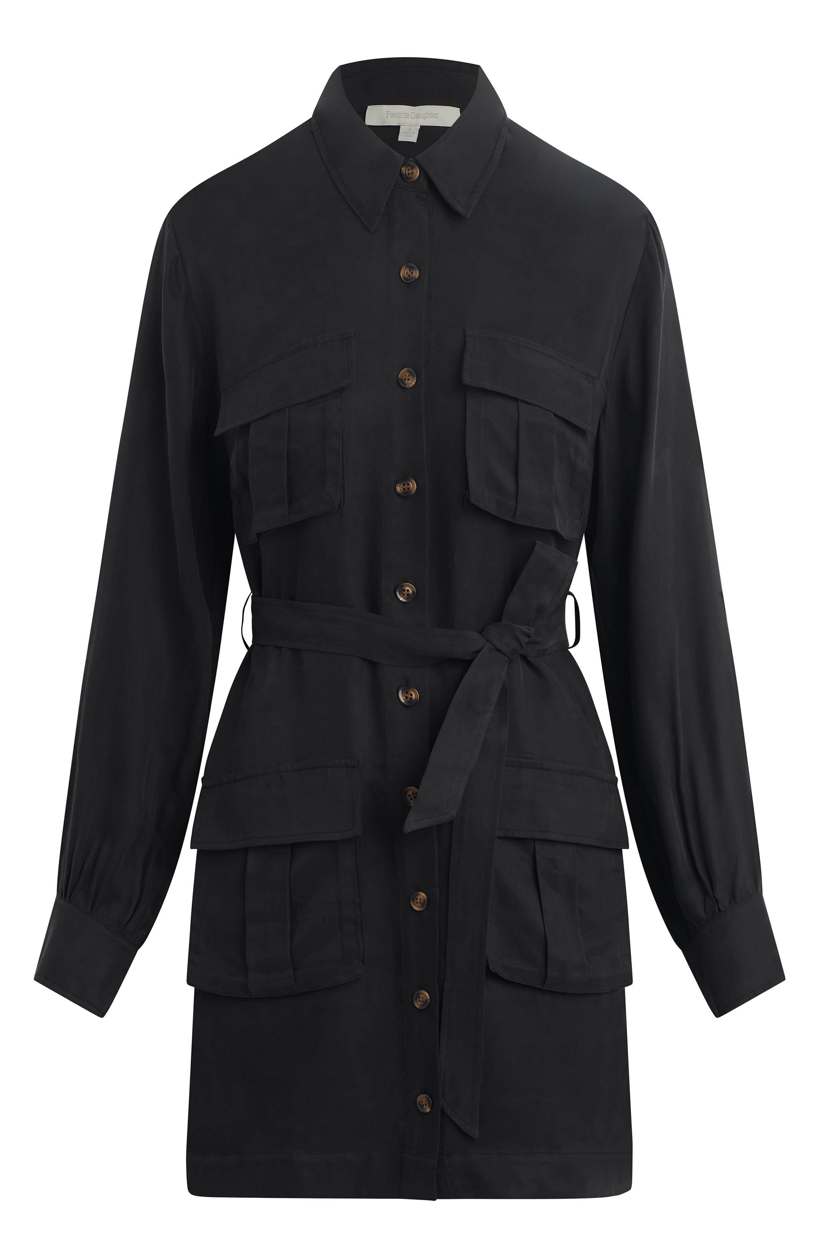 The Utility Glamour Long Sleeve Cargo Dress
