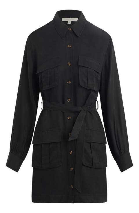 The Utility Glamour Long Sleeve Cargo Dress