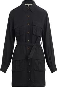 Favorite Daughter The Utility Glamour Long Sleeve Cargo Dress