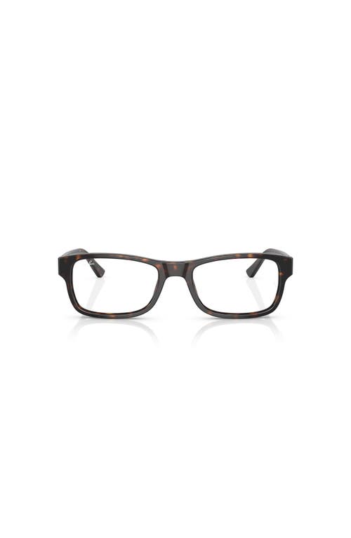 Ray Ban Ray-ban 55mm Square Optical Glasses In Black