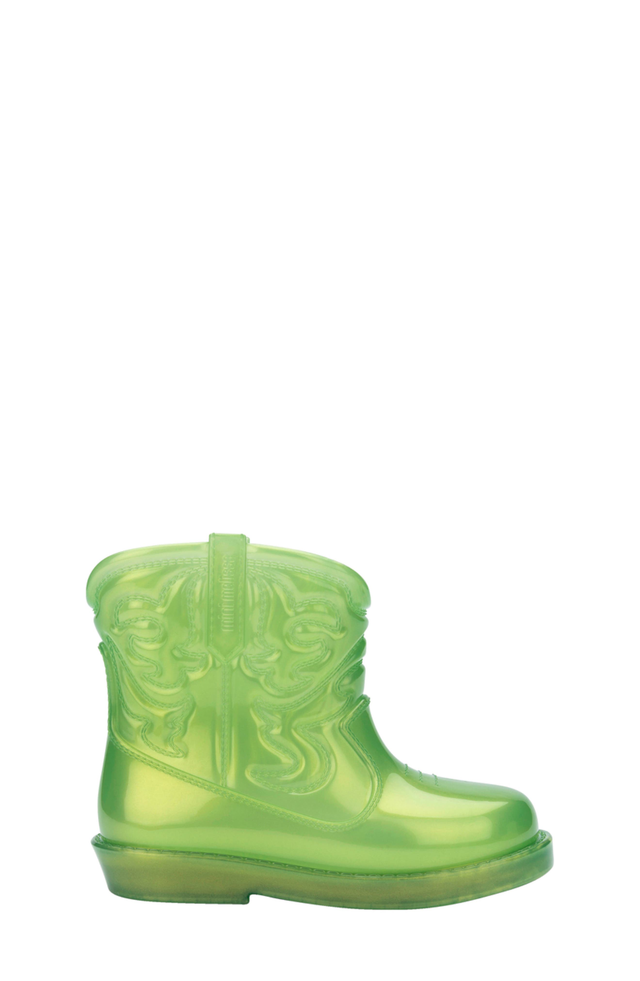 Mini Melissa Kids
 Texas Western Boot, Alternate, color, Pearly Green