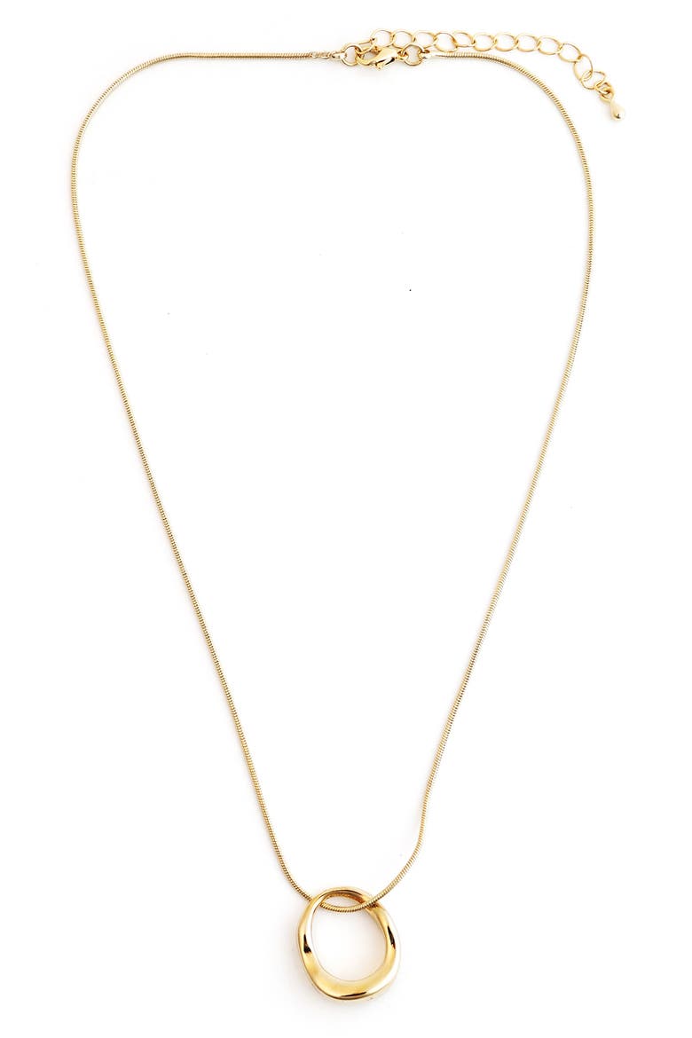 Circle Pendant Necklace, Main, color, GOLD