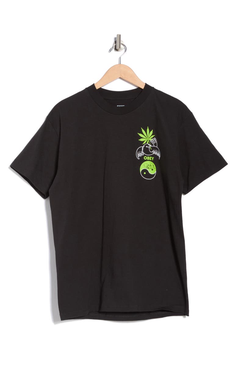 Obey Pledge Allegiance Graphic T-Shirt, Alternate, color, Black