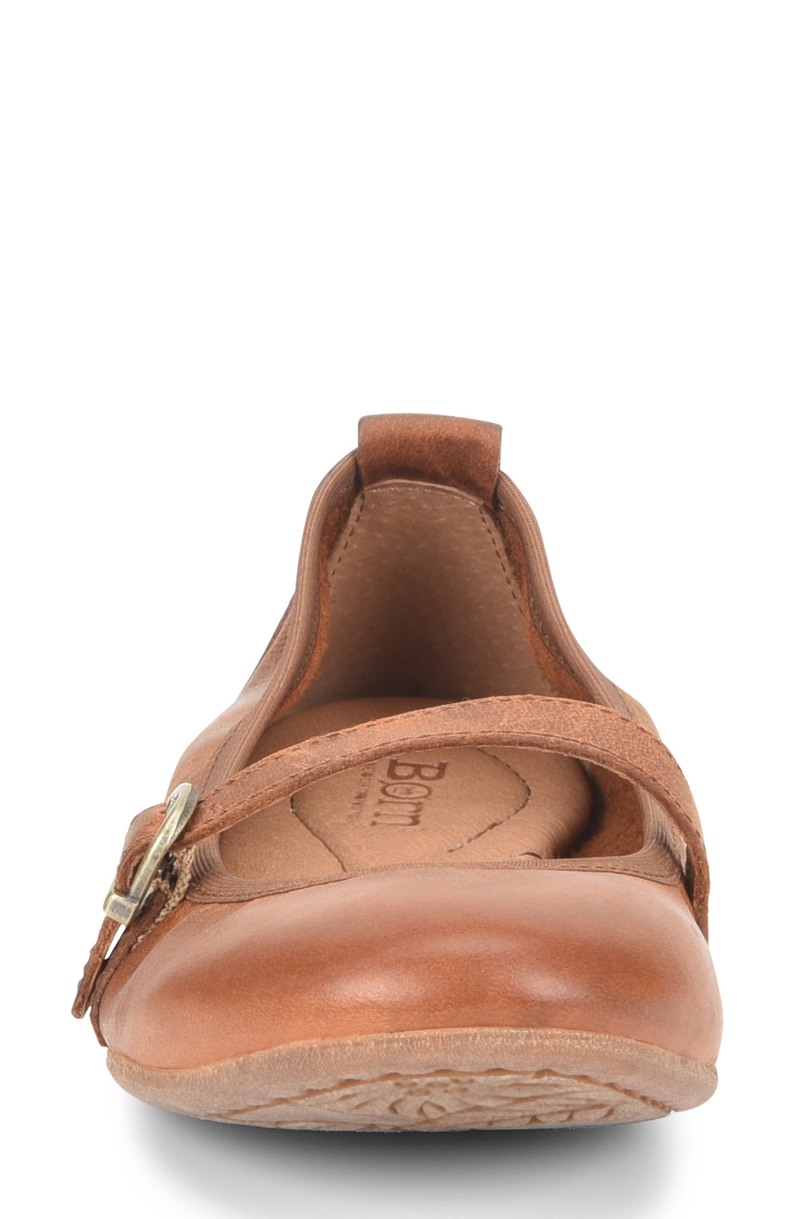 Curlew Mary Jane Ballet Flat, Alternate, color, TAN LEATHER