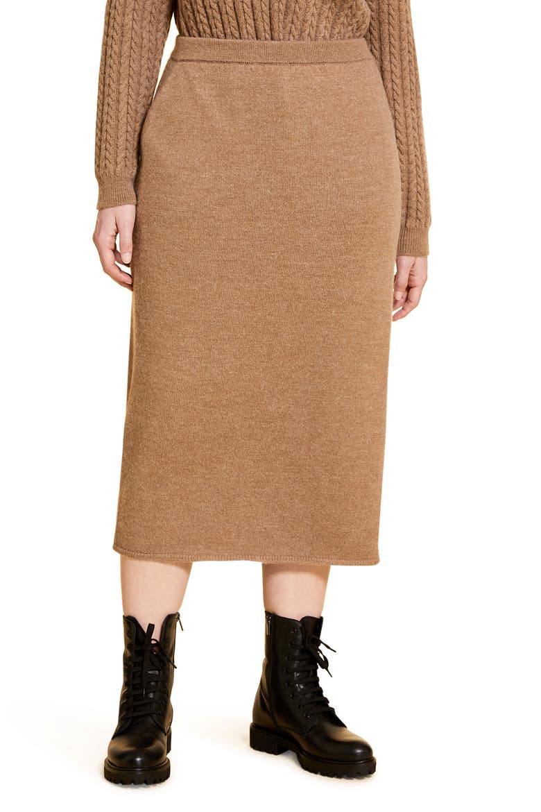 Galena Knit Midi Skirt, Main, color, BEIGE