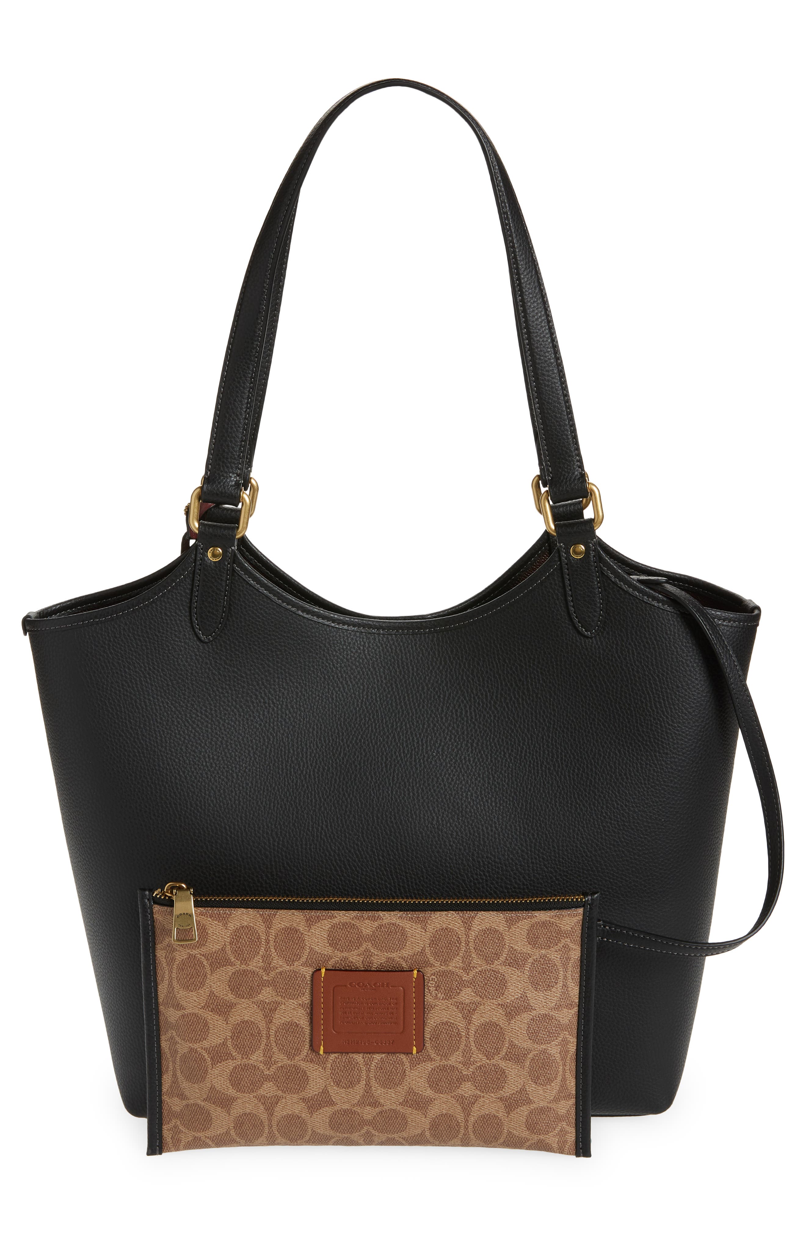 COACH Polished Pebble Leather Day Tote, Alternate, color, 