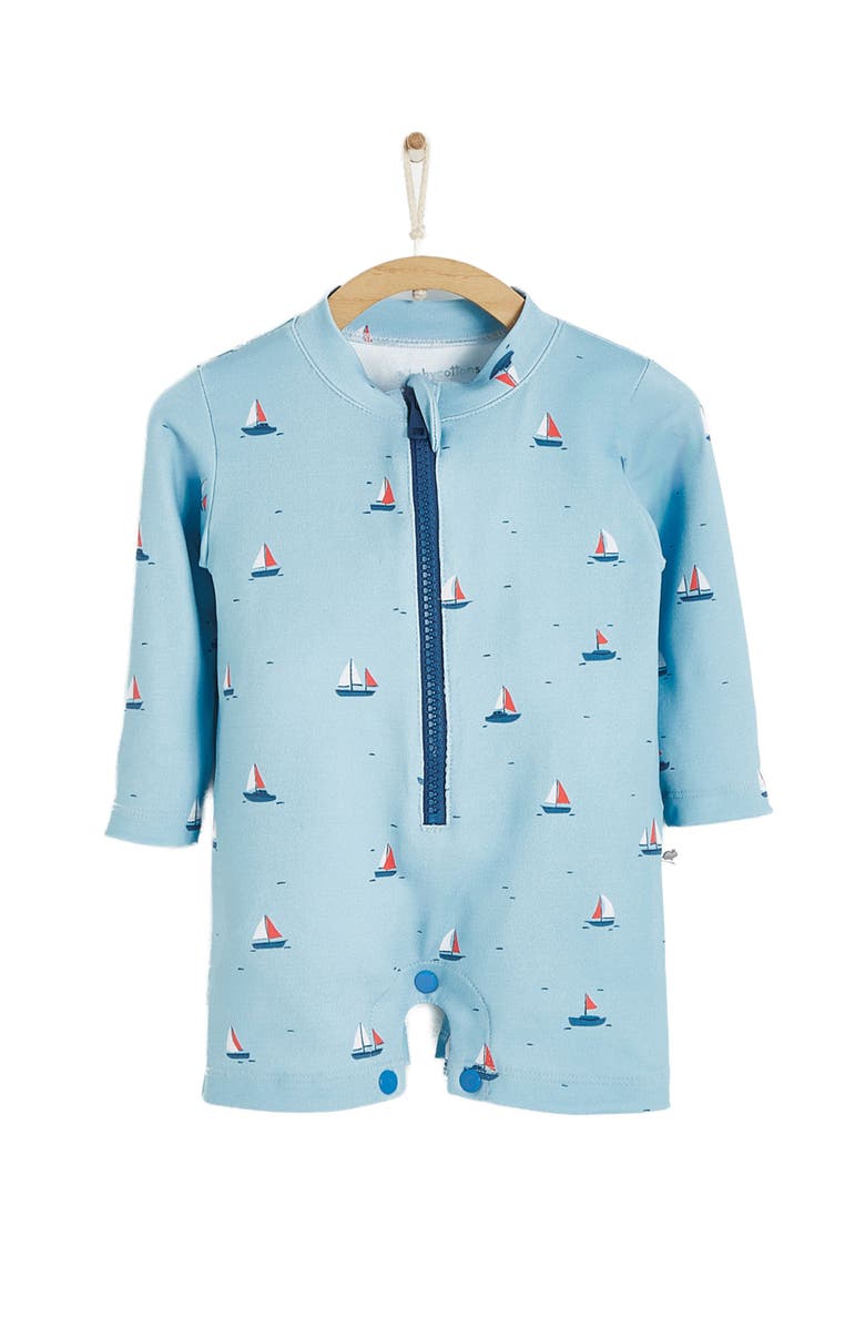 Babycottons Premium Quality Boat Long Sleeve 1-Piece Rashguard for Infant, Main, color, 