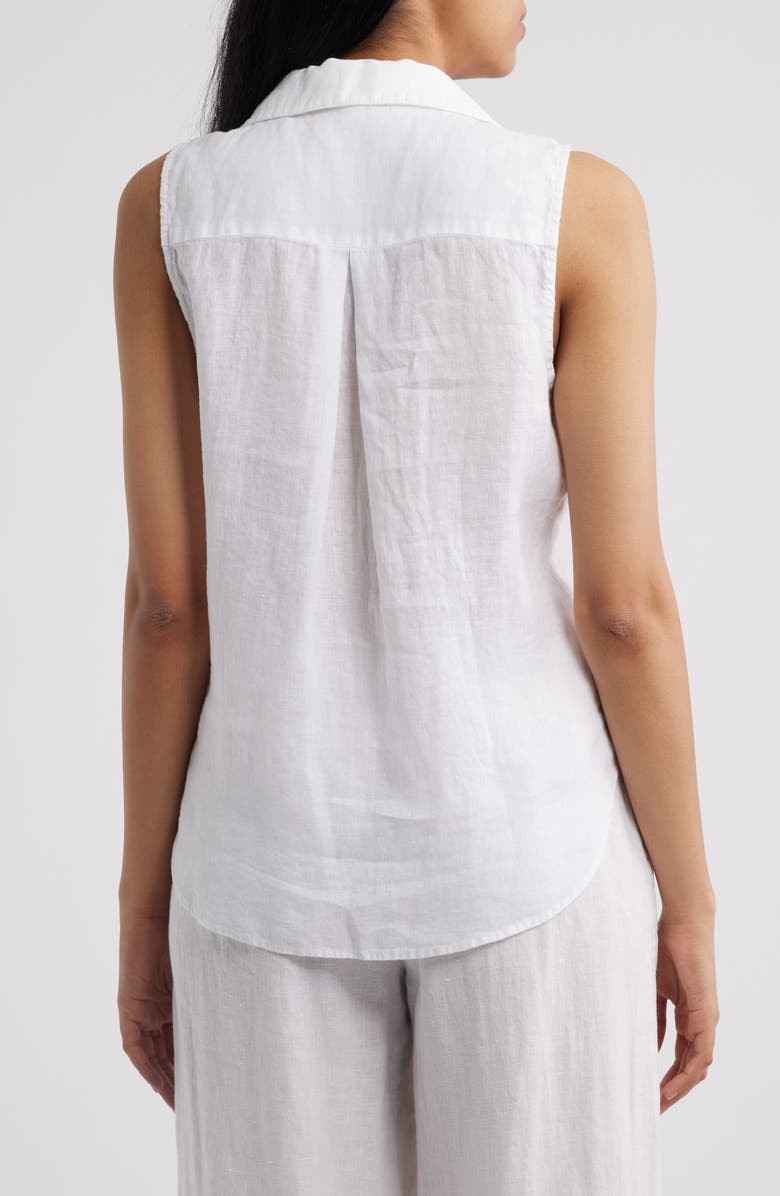 Bella Dahl Sleeveless Linen Top, Alternate, color, White