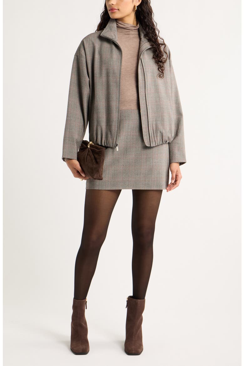 Heritage Plaid Bomber Jacket, Alternate, color, BLACK- BROWN JOY PLAID