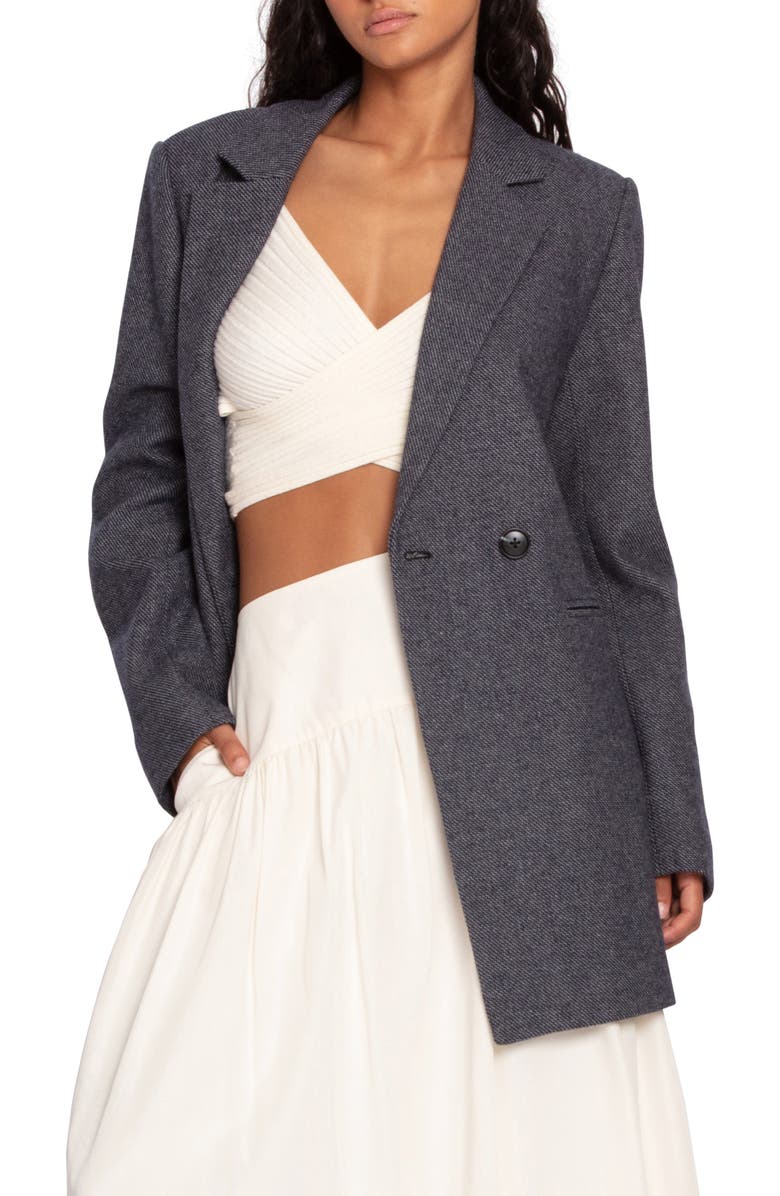 Belle & Bloom Kenzo Double Breasted Blazer, Alternate, color, Black