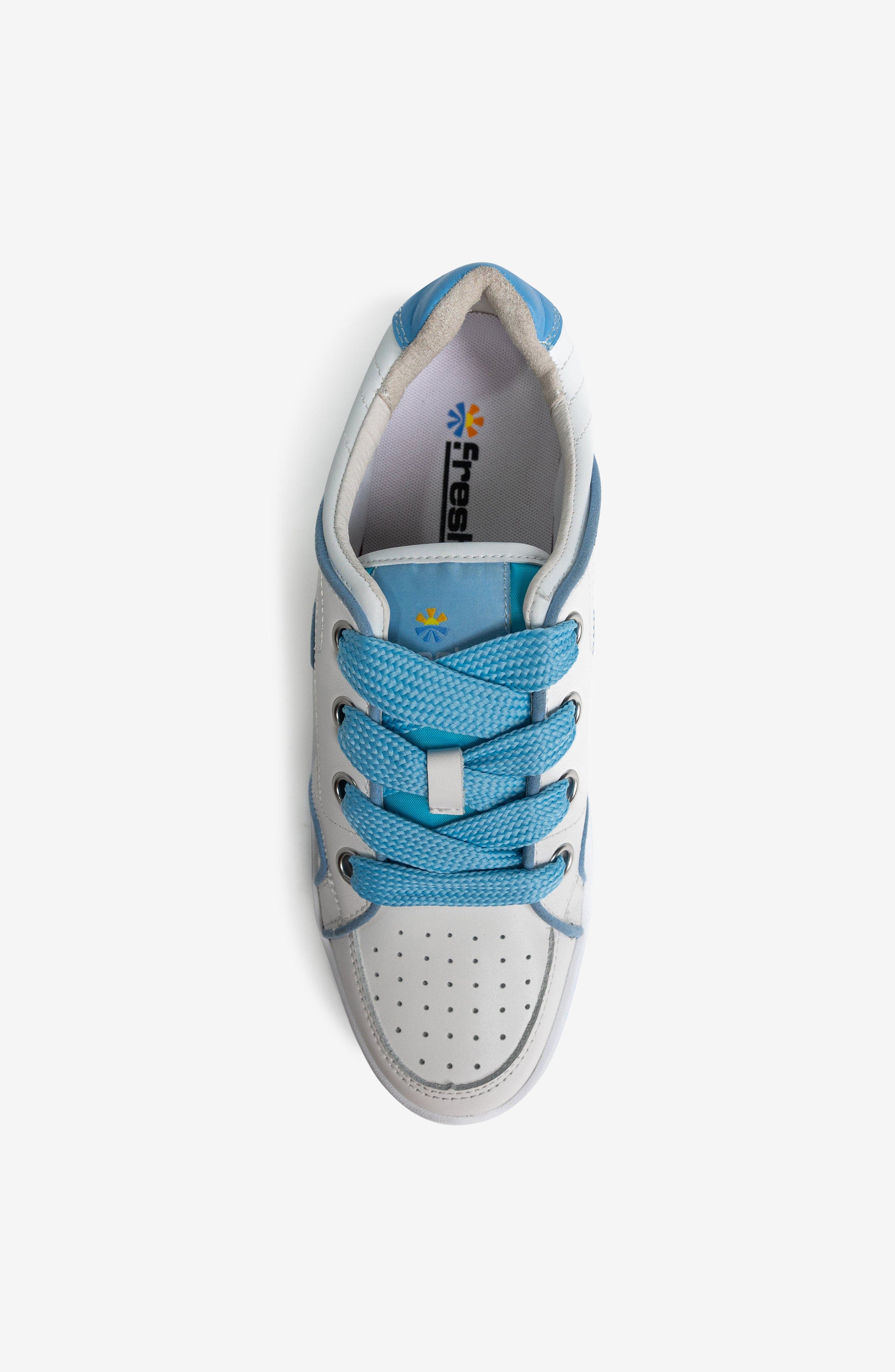Freshy Steezy Lites Women's Sneaker, Alternate, color, White/Light Blue